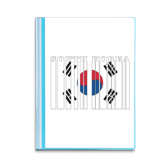 Flag Country Script South Korea Book Sheet Protectors Portfolio Binder Folder