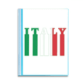 thumbnail image 1 of Flag Country Text Italy Art Deco  Fashion Book Sheet Protectors Portfolio Binder Folder, 1 of 3