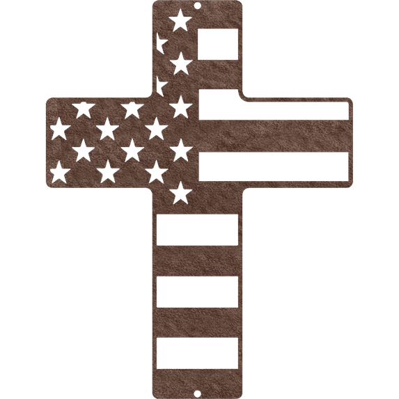 Flag Cross - Metal Wall Art