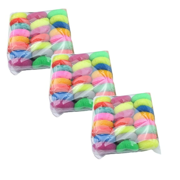 Flag Day Clearance 72PCS Plastic Dish Scrubbers for Dishes Plastic Pot Round Scrubber Scouring Pad Nylon Dish Scrubber, Poly Mesh Scouring Dish Pads Non Scratch Scrubbers
