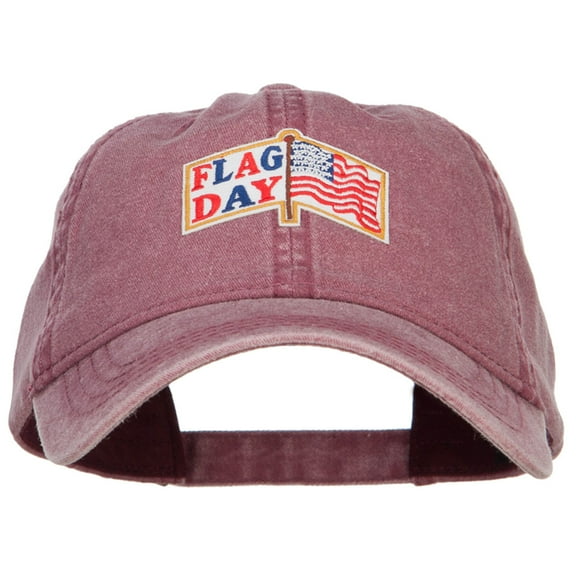 Flag Day Patched Wash Cap - Maroon OSFM