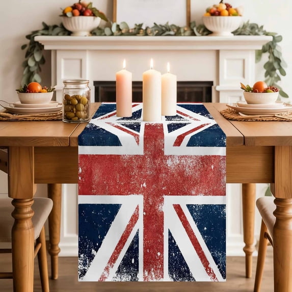 Flag Day Table Runner 14x72 Inch Flag Pattern Modern Simple Red White ...