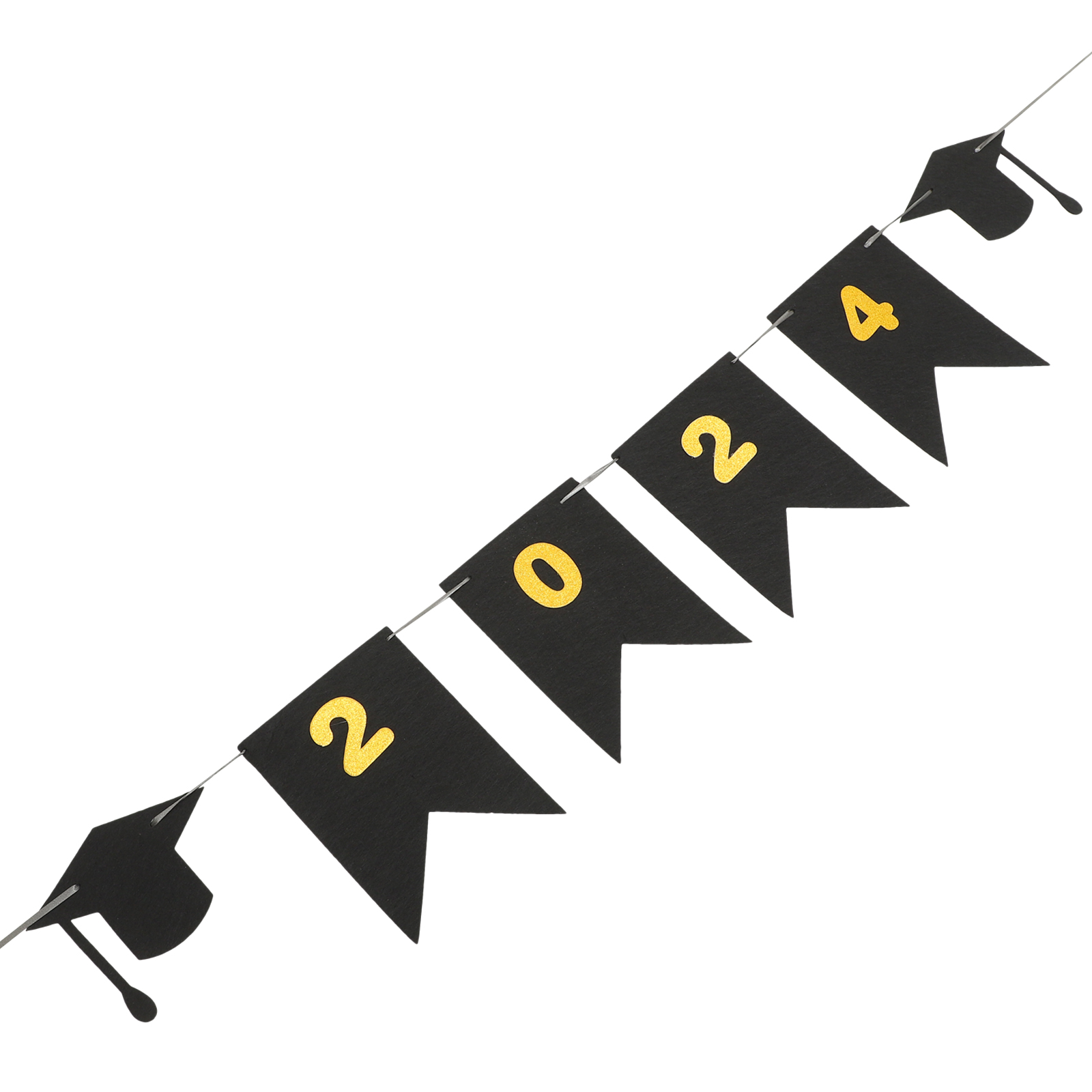 Triangle Graduation DRAFIDEEP Graduation Banner Black Felt Cloth Festive Atmosphere Square ...
