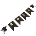 thumbnail image 1 of DRAFIDEEP Graduation Banner Black Felt Cloth Festive Atmosphere Square Triangle Simple Structure 18.0X13.0X0.2In 1Pack, 1 of 6
