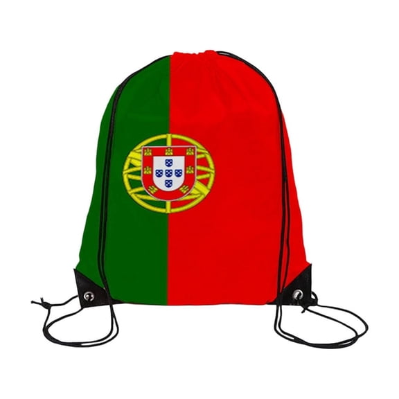 Flag Drawstring Backpack for Football Matches Sports Sackpack with Teams Print Ideal for Soccer Fans Games Daily Use