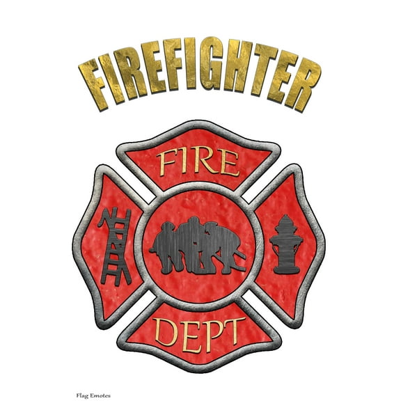 Flag Emotes - Double Sided Garden Flag - Firemans Cross