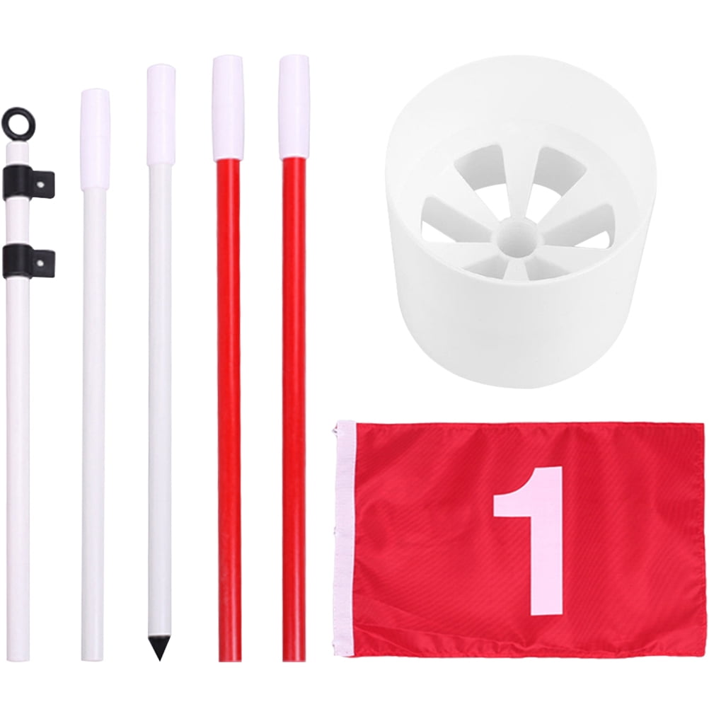 Flag Flags Golf Flagpole Golfs Practice Hole Cup Set Professional