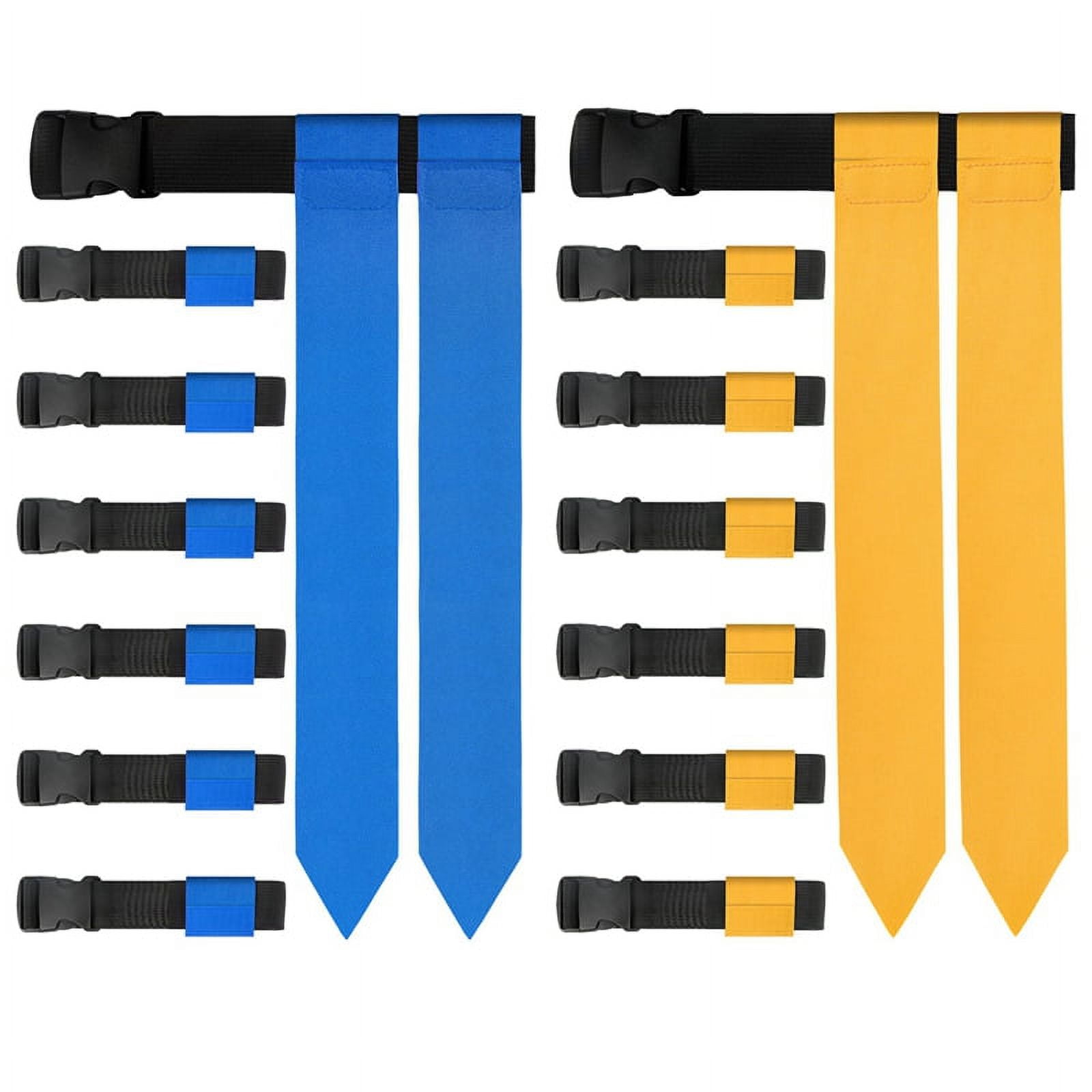 Flag Football Belts, 14 Player Adjustable Set for Sports Training Competition