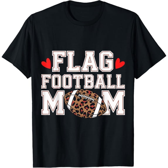 Flag Football Player Mom Game Day T Shirt Size S-5XL