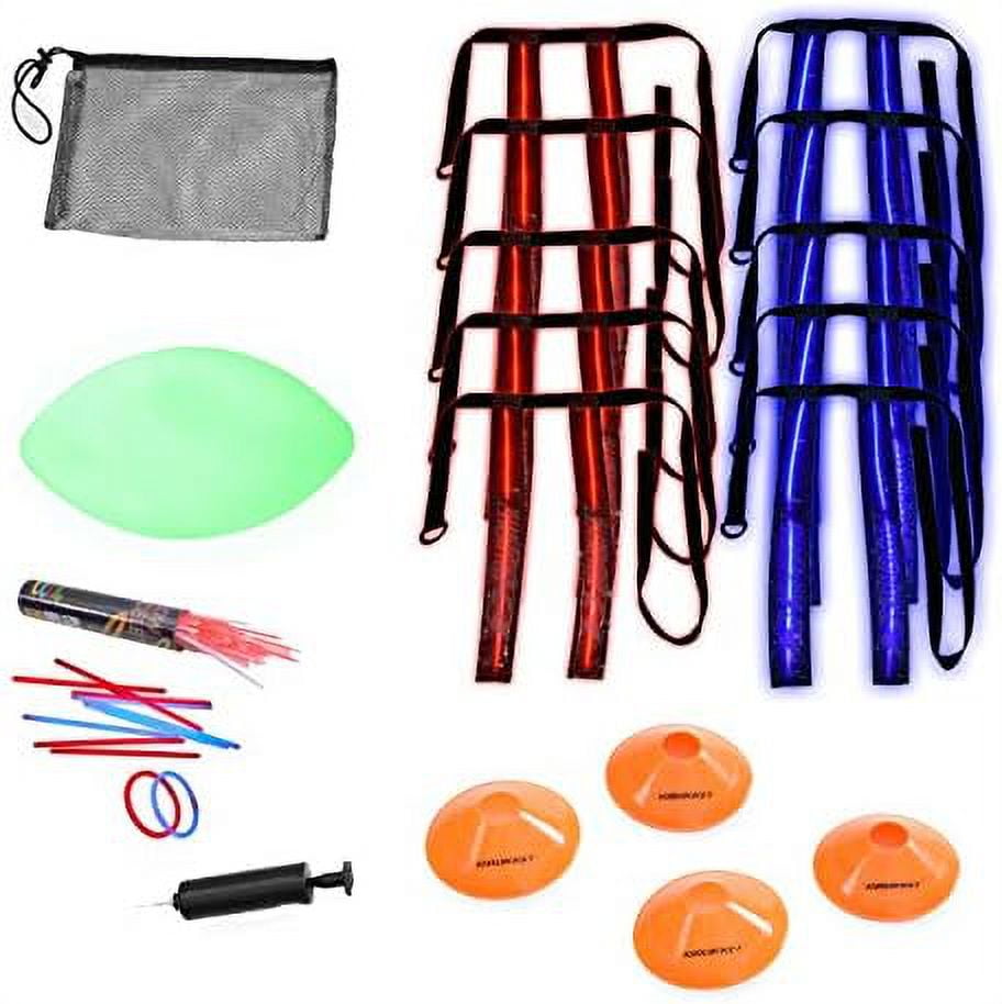 Flag Football Set, Glow In The Dark Capture The Flag Footballs, Belts