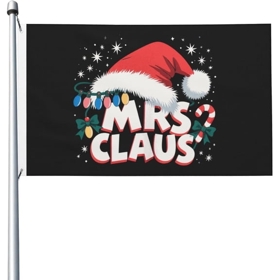 Flag For Room Guys Double Sided Personalized Flags For Patio 3x5 Ft, Mrs Claus Christmas Tapestry For Wall Hanging