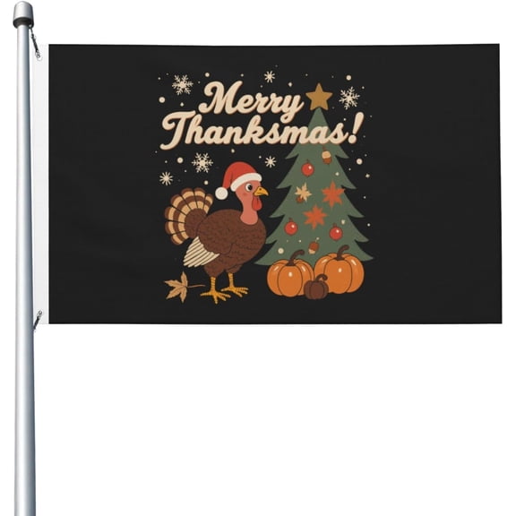 Flag For Room Guys Double Sided Popular Flags For Party 3x5 Ft, Merry Thanksmas Tapestry For Office