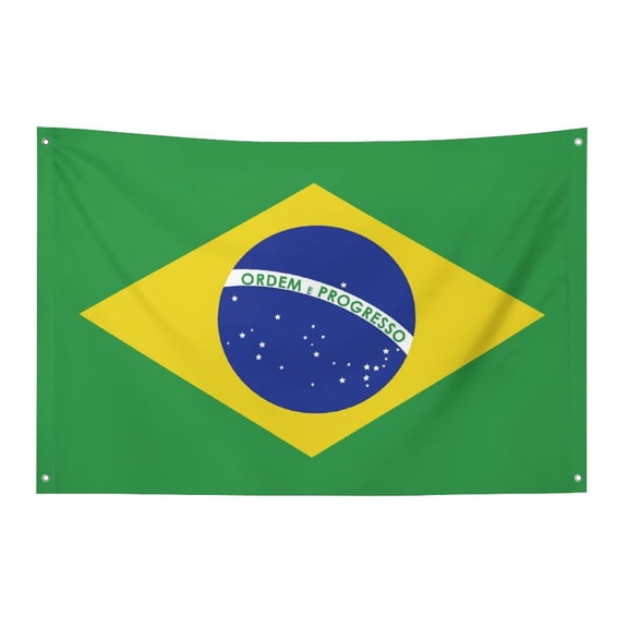 Flag Four Holes With Four Ropes Soft Applicability For Decorative Garden Yard Balcony Porch Entrance Brazil Flag Green Brazilian National