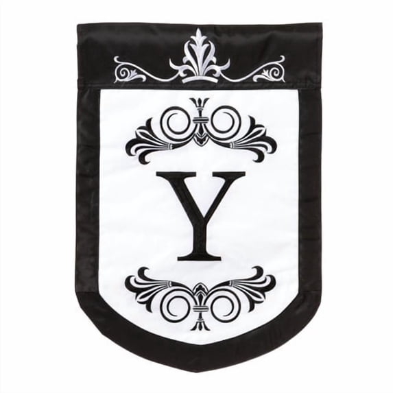 Monogram Regalia Garden Size Flag - Y