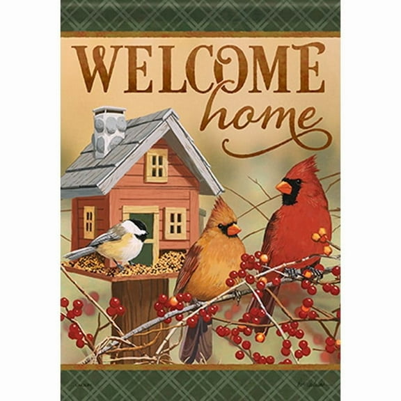 Flag-Garden-Dura Soft-Cardinal Home (12.5" x 18")