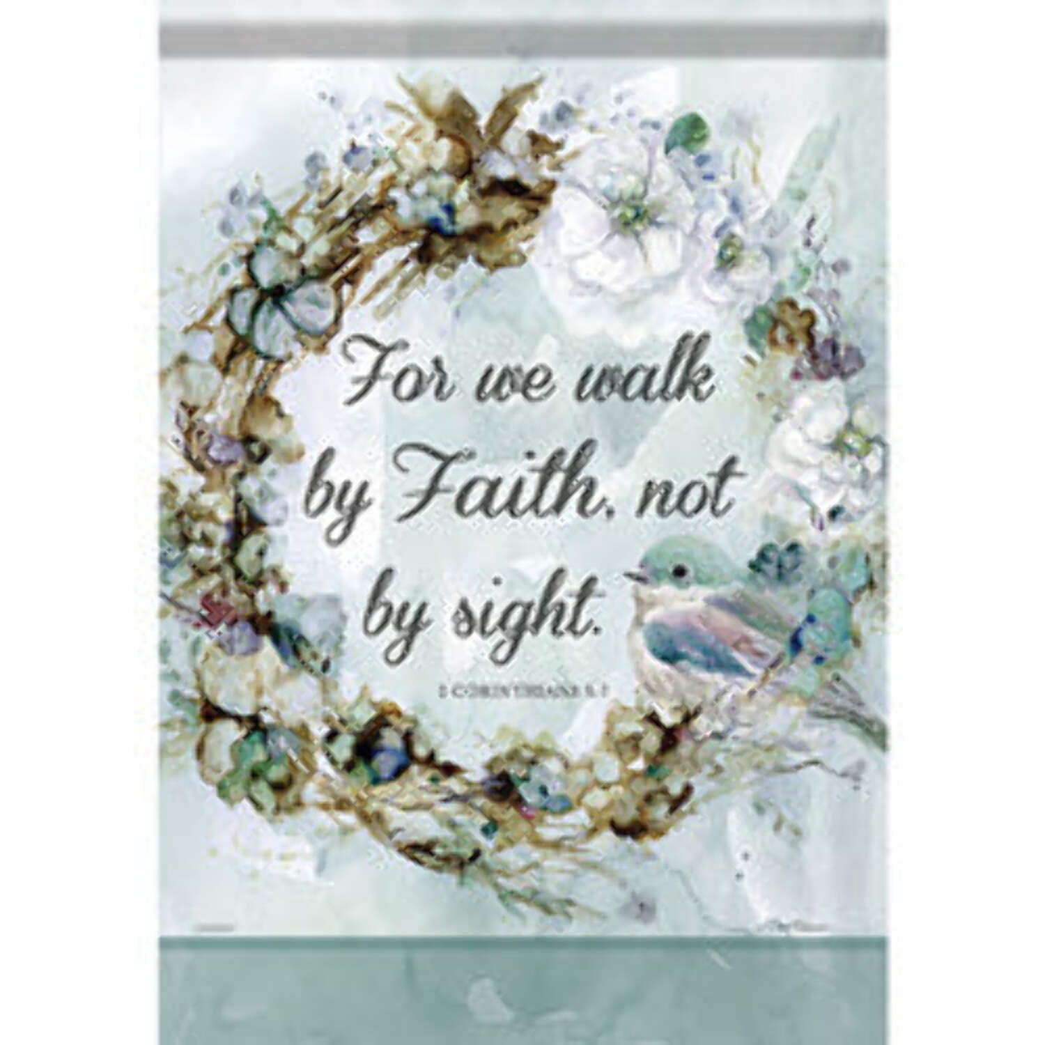 Carson Home Accents 246397 12.5 x 18 in. Garden Flag - Durasoft - Walk by Faith