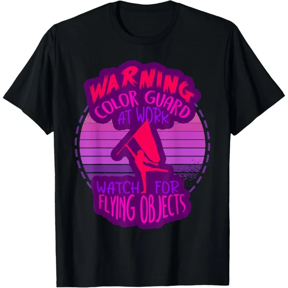 Flag Girl Color Guard Winter Guard Funny Flag Spinning Unisex T-Shirt ,up to size 5XL