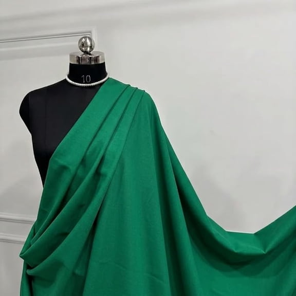 Flag Green 100% Polyester Poplin Fabric by the Yard, 60 Inch Wide Wrinkle-Resistant Medium Weight Material for Apparel, Tablecloths, Crafts and Curtains- Valentina Textiles Inc. (1/2 Yard)