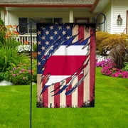 USA Costa Rica Friendship Half Flag Patriotic Rican Proud in Garden Flag, Double-Sided Outdoor Yard Decor 11.5 x 17.5 Inch