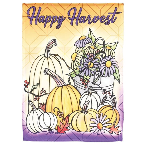 Flag Happy Harvest Polyester 13x18
