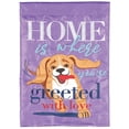 thumbnail image 1 of Magnolia Garden Home is Where You're Greeted with Love Dog 13 x 18 Inch Polyester Garden Flag, 1 of 2