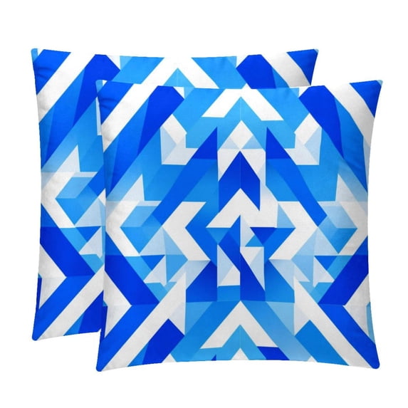 Flag of Israel Decorative Bed Pillow Covers Throw Pillows Set with Unique Patterns for all Occasions - 16x16, 18x18, 20x20 inches - 2 Pack Pillow Inserts Included