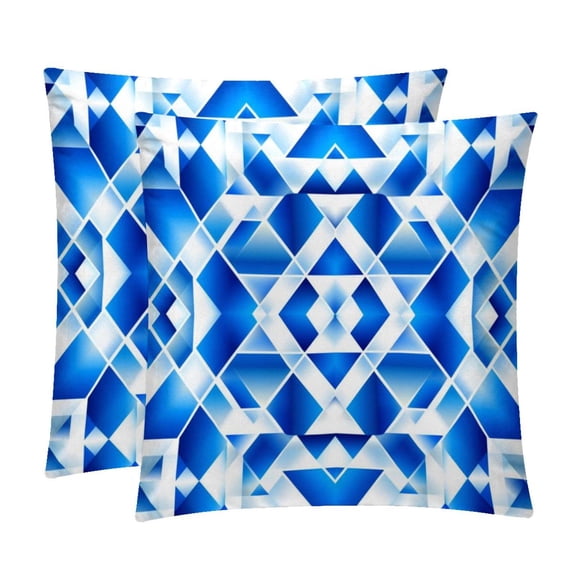 Flag of Israel Velvet Throw Pillow Covers Inserts in 16x16, 18x18, and 20x20 Inches - Set of 2 - Unique Patterns for Throw Pillow Covers for All Occasions