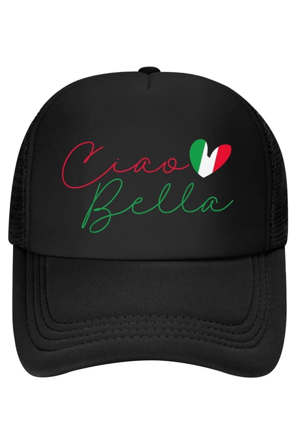 Flag Italy Italian Ciao Bella Baseball Cap
