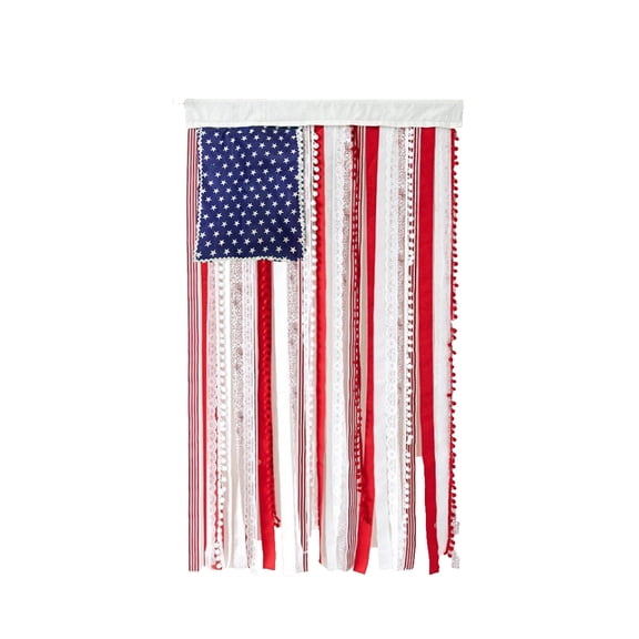 Flag (LedLit Version) Illuminated Flagpole Banner with Built In Led Lights for Outdoor Display Heavy Duty Wind Home Garden Commercial Use