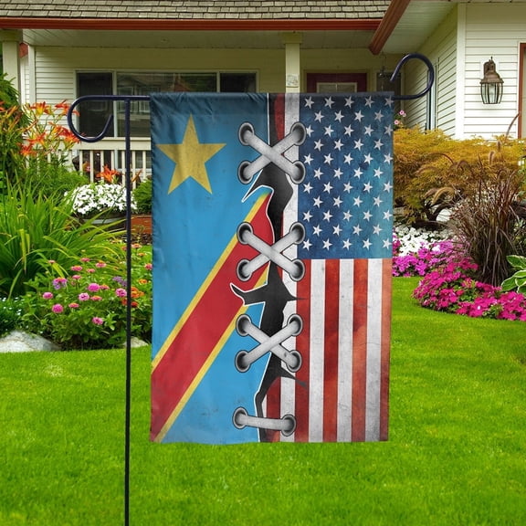 Democrat Parts Democrat American Half Proud Garden Flag, Double-Sided Decorative Outdoor Flag, Patriotic Polyester Yard Flag 12 x 18 in