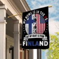 thumbnail image 1 of Flag-Made in America with Finnish Parts Finland U.S.A Friendship American Flag Patriotic House Flag, Double-Sided Decorative Outdoor Flag, Patriotic Polyester Yard Flag 29.5 x 39.5 in, 1 of 5
