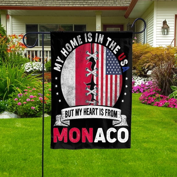 Flag-Made in America with Monacan Parts Monaco U.S.A Friendship American Flag Patriotic Garden Flag, Double-Sided Decorative Outdoor Flag, Patriotic Polyester Yard Flag 12 x 18 in
