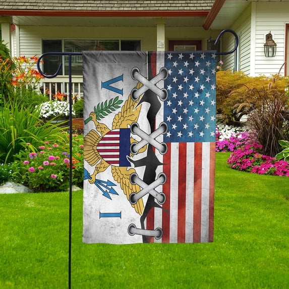Flag Made In America With Virgin Islanders Parts Virgin Islanders American Friendship Root Proud Garden Flag, Double-Sided Decorative Outdoor Flag, Polyester Yard Flag 12 x 18 in