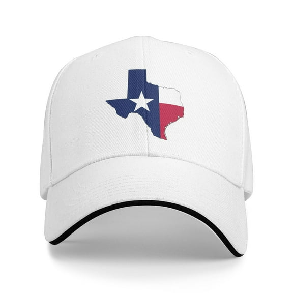 Flag-Map Of Texas Unisex Adult Baseball Caps Adjustable Casquette Dad Hat Sandwich Cap Outdoors Headwear