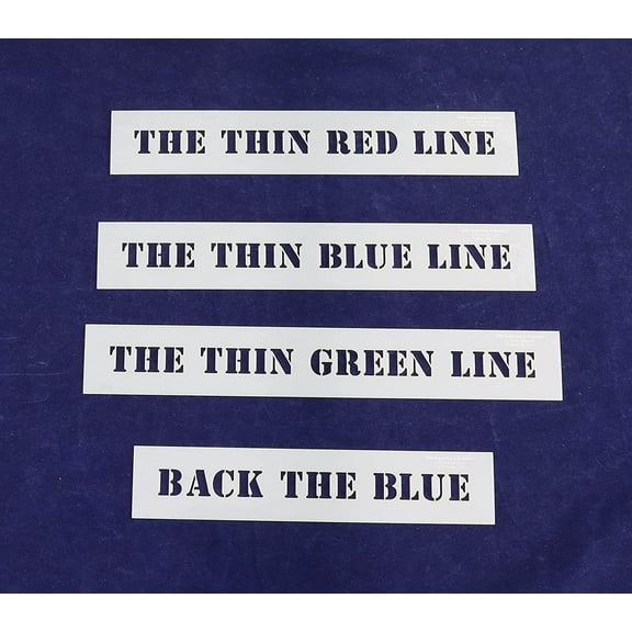 Flag Message Border 4 Piece Small Stencil Set-14 Mil Mylar