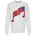 thumbnail image 1 of Flag Music Note National Anthem Sweatshirt Men -Image by Shutterstock, Male Small, 1 of 2