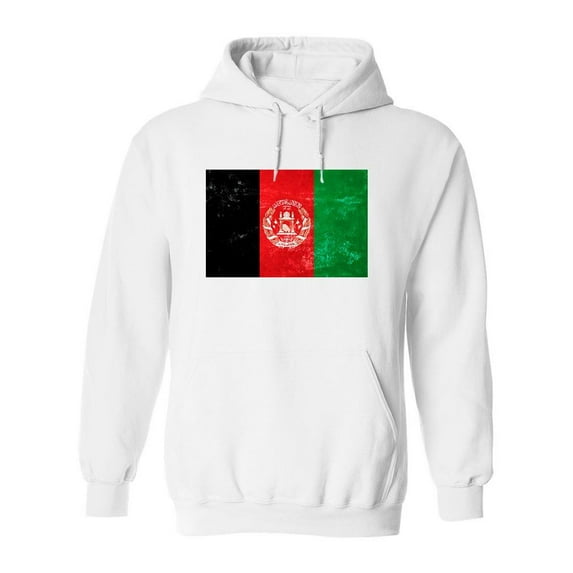Flag Of Afghanistan. Hoodie Men -Image by Shutterstock, Male Large
