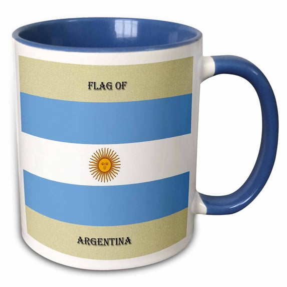 3drose, Flag of Argentina, 11oz Two-tone Blue Mug
