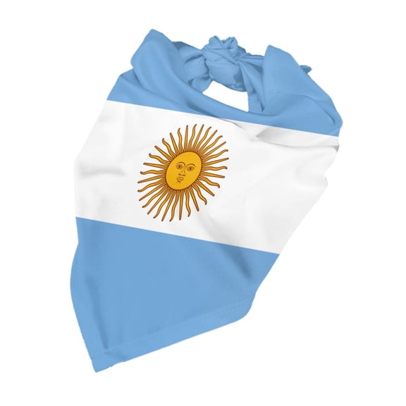 Flag Of Argentina Dog Bandana Adjustable Dog Bib Scarf Handkerchief For Large Medium Small Dogs Cats Pets