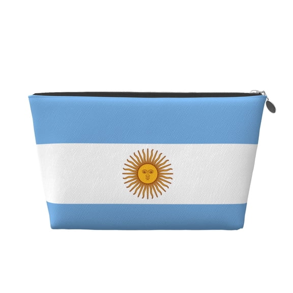 Flag Of Argentina Handbag Purse Tote Organizer Zipper Closure Cosmetic Pouch Bag For Travelling