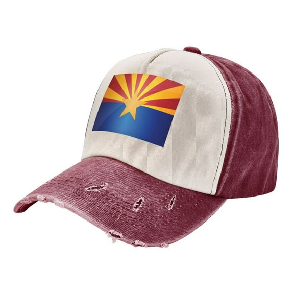 Flag Of Arizona Distressed Baseball Cap Dad Hats for Men Women Vintage Trucker Hat Low Profile Ball Caps