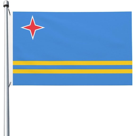 Flag Of Aruba Flag 3x5 Ft Resistant Uv Flags Seasonal Banner With Brass Grommets For Outdoor Indoor