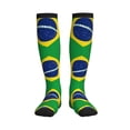 thumbnail image 1 of Flag Of Brazil Compression Socks for Women Men Circulation Graduated Supports Socks for Running Athletic Sports, 1 of 8