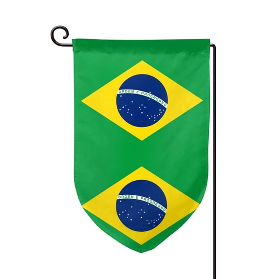 Flag Of Brazil Garden Flag Double Sided Flags with Vivid Color for Yard Lawn Garden Decor 12.5 x18 Inch Fillet