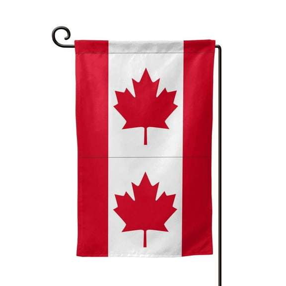 Flag Of Canada Double Sided Garden Flag for Indoor Outdoor Decorations 12.5 * 18 Inches Square