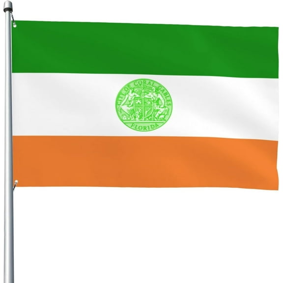 Flag Of Coral Gables, Florida Flag 4x6 Ft Heavy Duty Durable Outdoor Decorative Banner Home Patio Flags Yard Welcome Flag