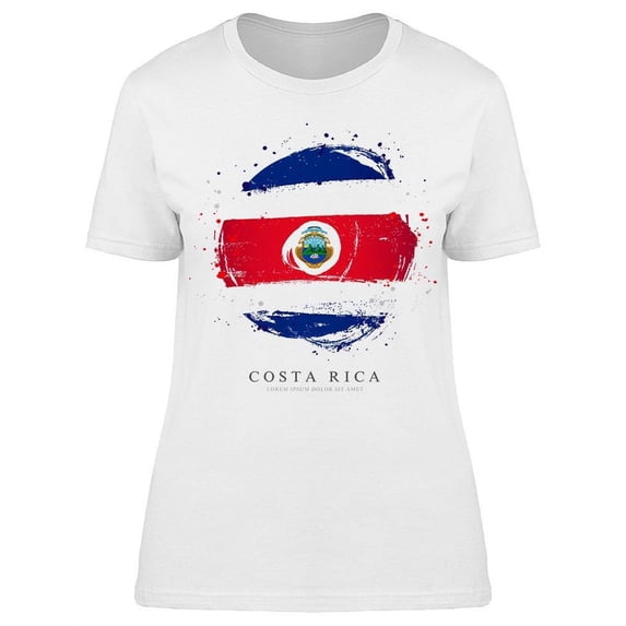 Flag Of Costa Rica Circle T-Shirt Women -Image by Shutterstock, Female Large