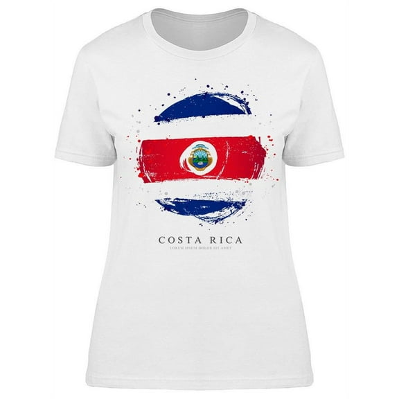 Flag Of Costa Rica Circle T-Shirt Women -Image by Shutterstock, Female Small