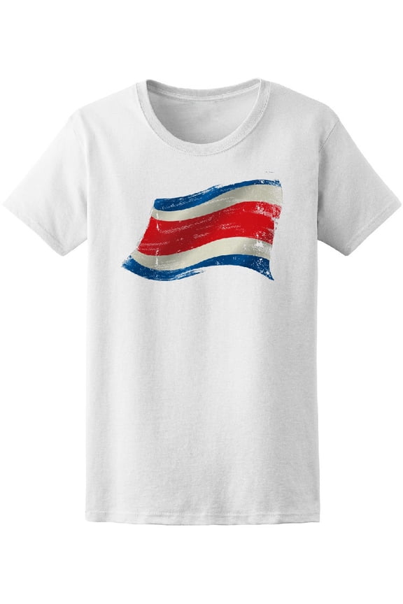 Flag Of Costa Rica In The Wind T-Shirt Men -Image by Shutterstock, Male Medium