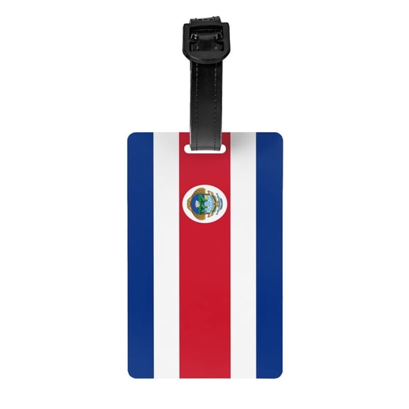Flag Of Costa Rica Luggage Tag Pvc Identifier Card Holder Label Travel Bag Tag